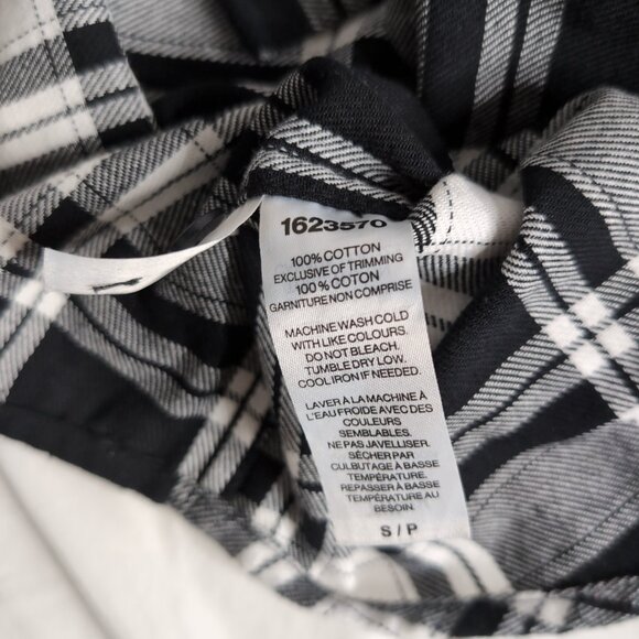 NWOT Tilley Men's Black and White Plaid/Flannel Button Up Shirt, Small - Picture 4 of 7